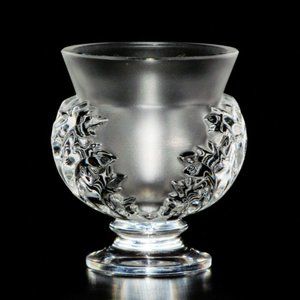 Vintage Lalique Saint Cloud Acanthus Crystal Vase